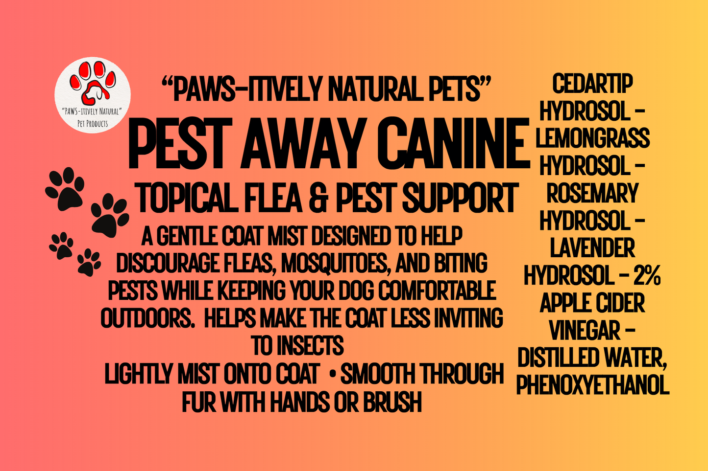 Pest Away Canine - Botanical Flea Mist for Dogs