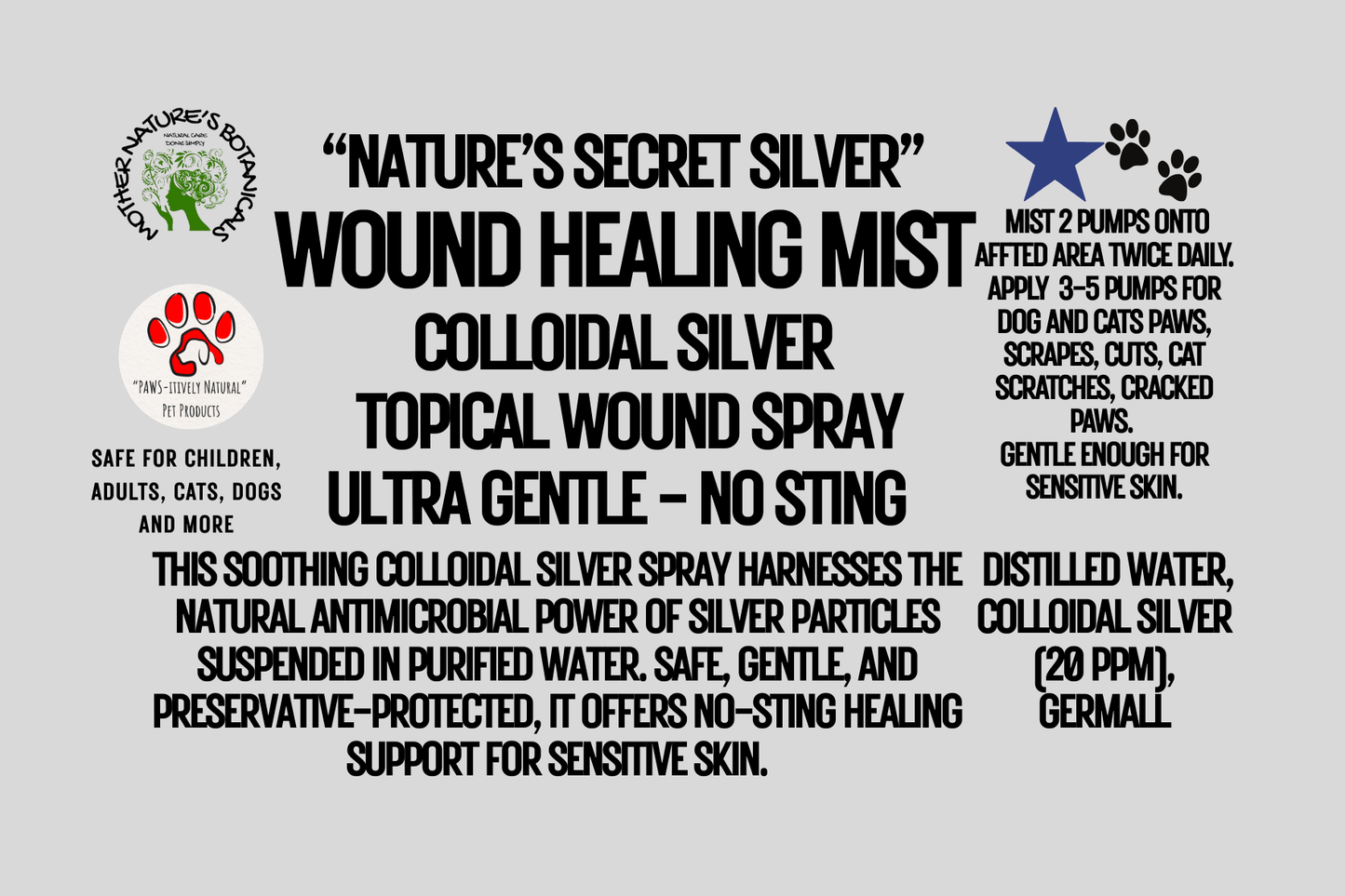 Colloidal Silver Wound Spray - Botanical First Aid