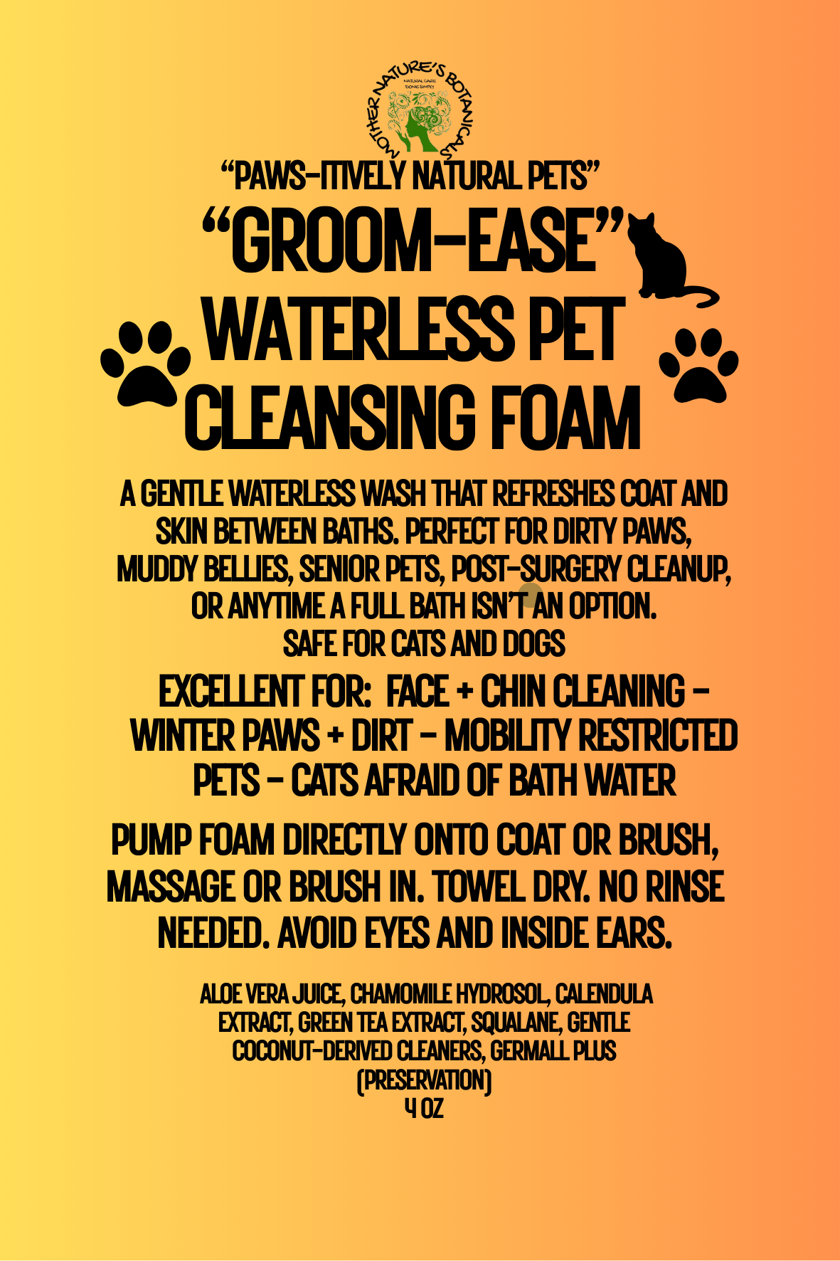 Groom Ease - Waterless Cleansing Foam (Cats and Dogs)