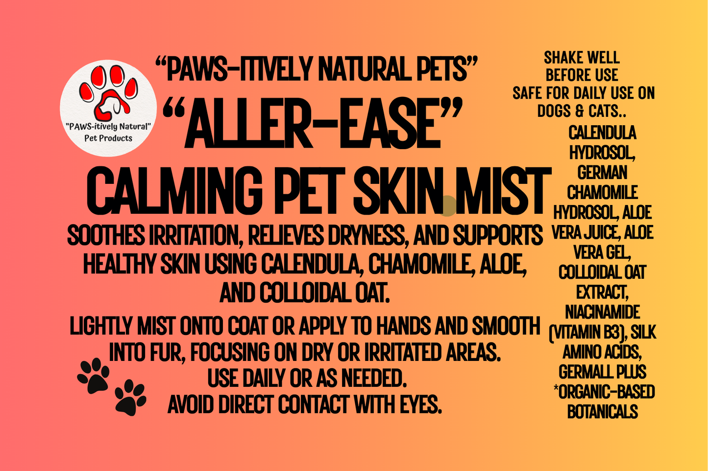 AllerEase - Skin Calming Allergy Mist for Pets