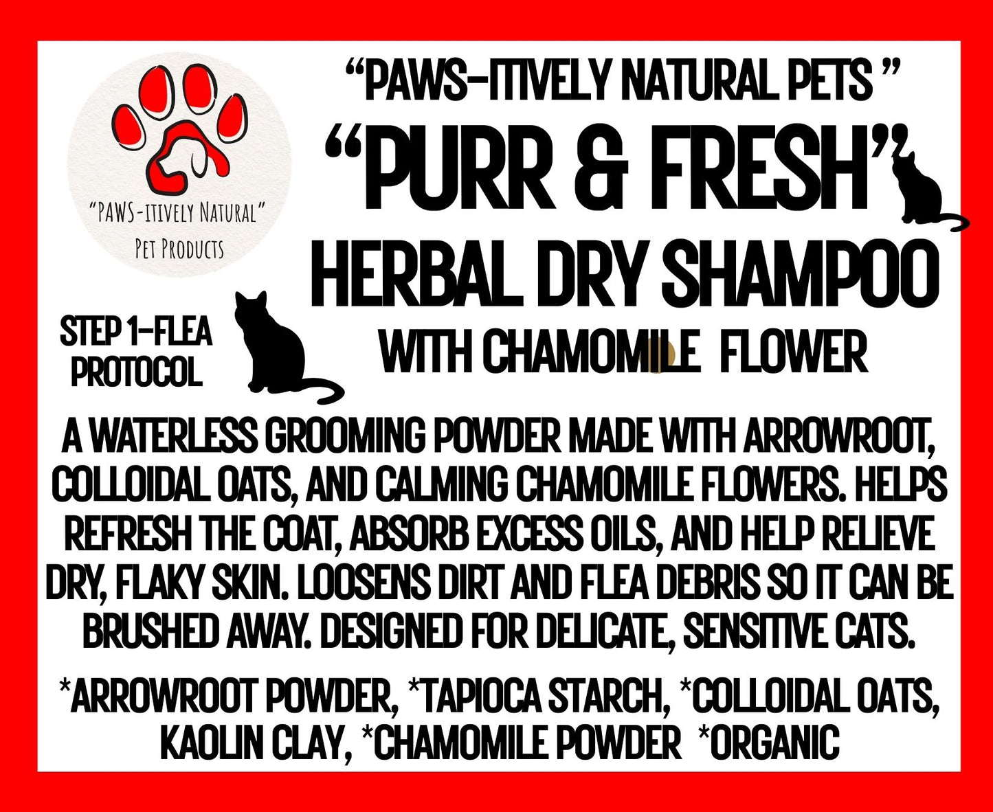 Purr and Fresh - Herbal Dry Shampoo for Cats & Kittens (Step 1)