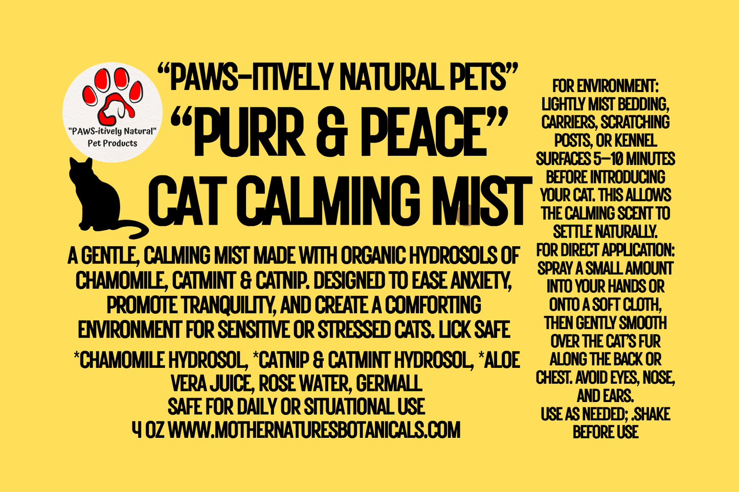 Purr & Peace - Botanical Calming Mist for Cats