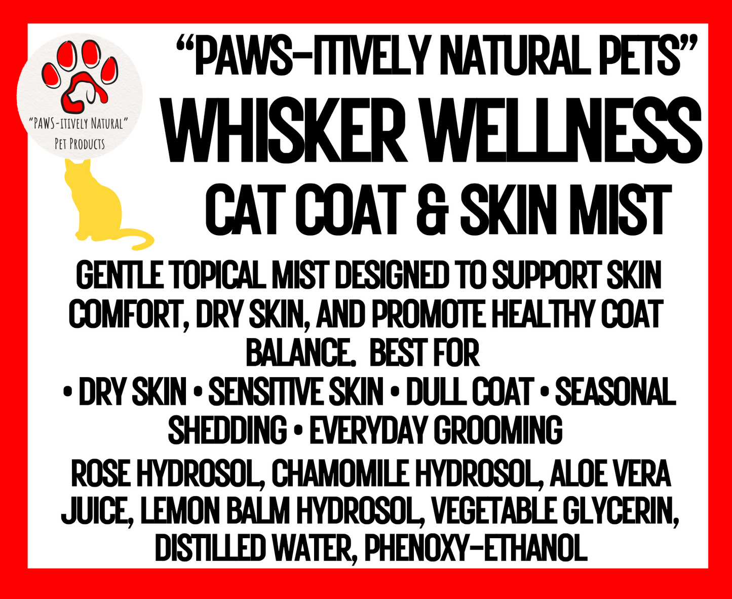 Whisker Wellness - Soothing Coat and Skin Mist for Cats