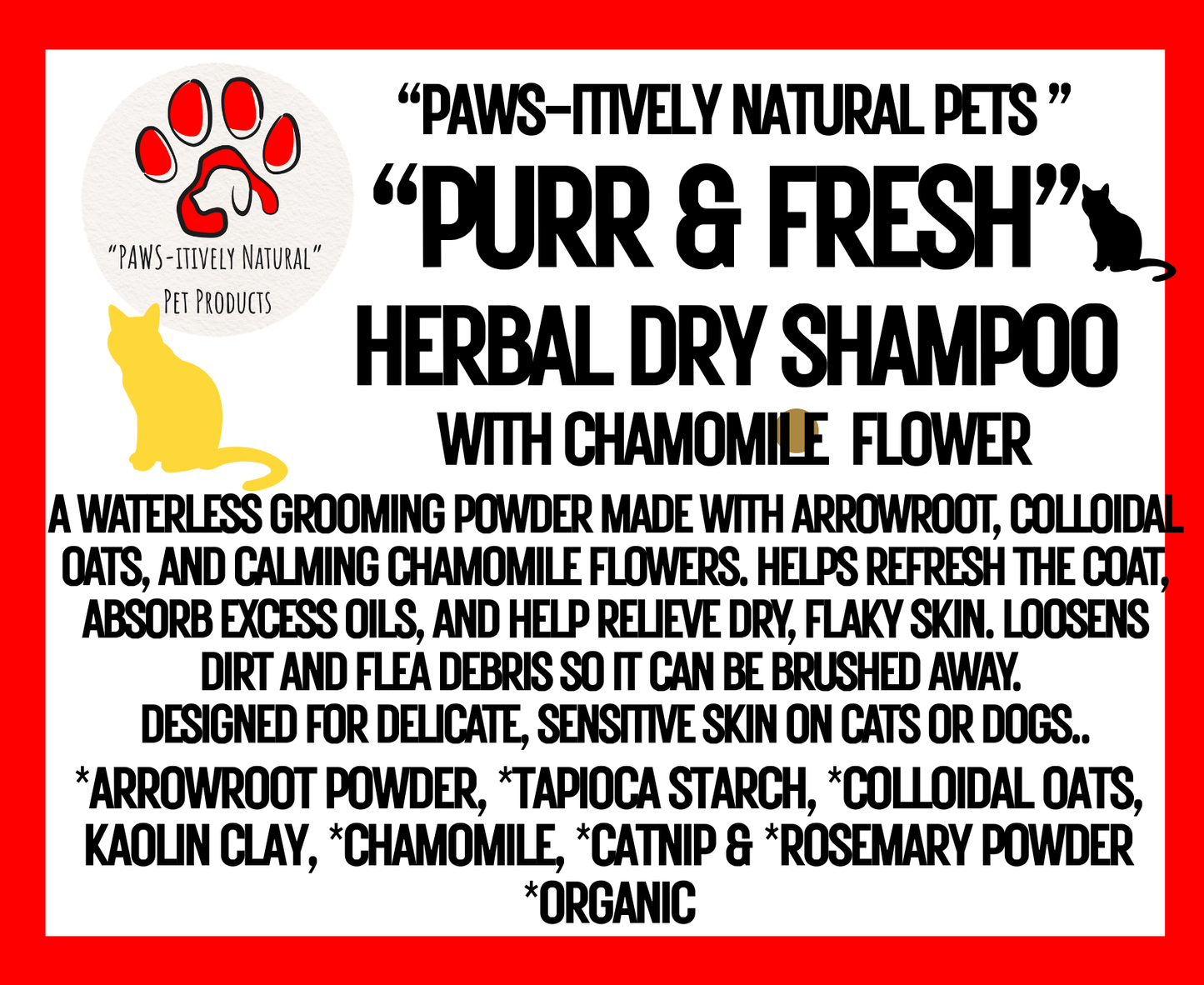 Fresh Paws - Herbal Dry Shampoo for Pets