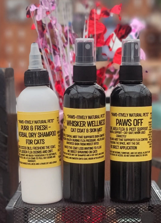 "PAWS-itively Natural Pets" Cat Flea Support Protocol Bundle