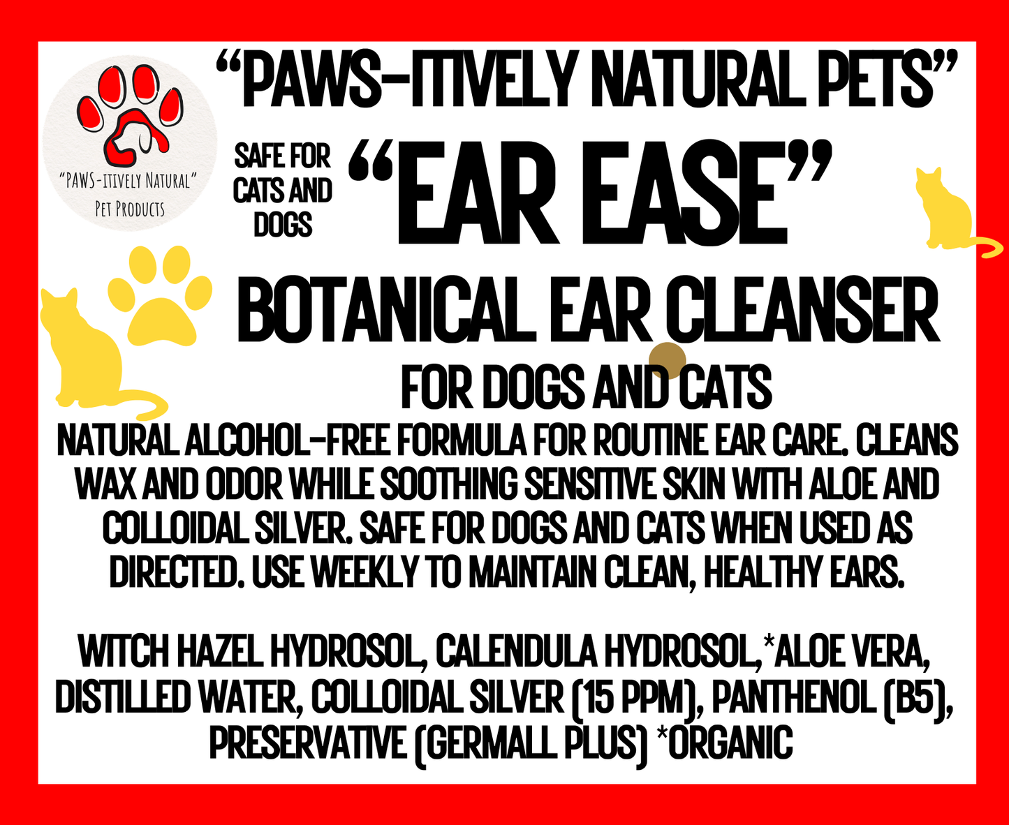 Ear Ease - Botanical Ear Cleaner for Pets