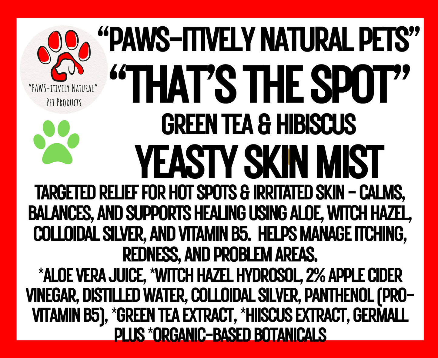 That's the Spot - Hot Spot and Skin Relief Spray (*Step 2)