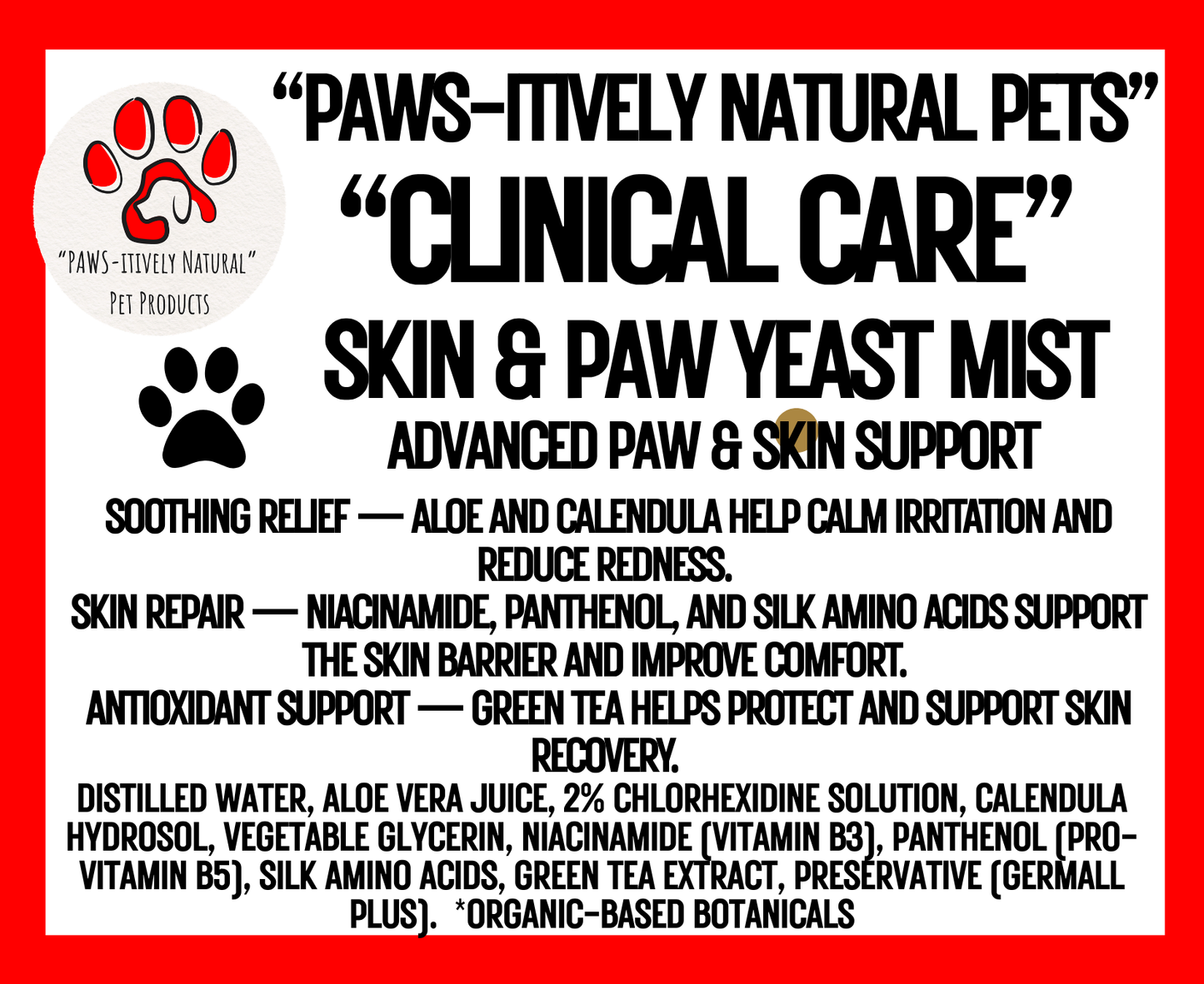 Clinical Care  Paw Mist - Advanced Support for Problem Skin and Yeasty Paws