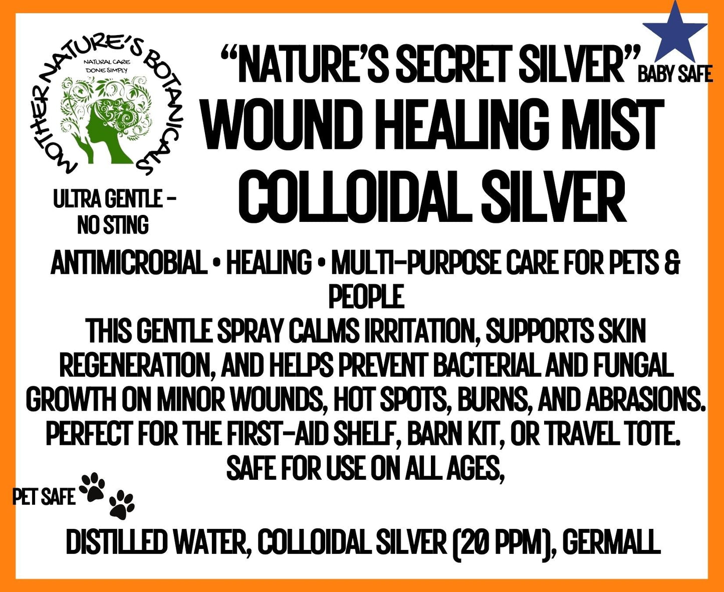 Colloidal Silver Wound Spray  - Botanical First Aid