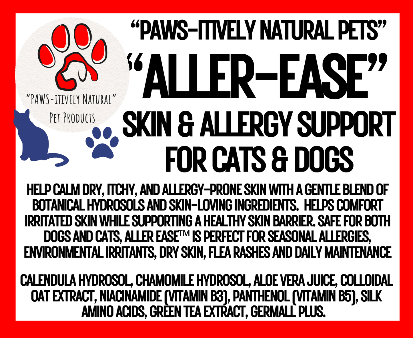 Aller-Ease - Calming Allergy & Skin Relief Mist for Cats and Dogs