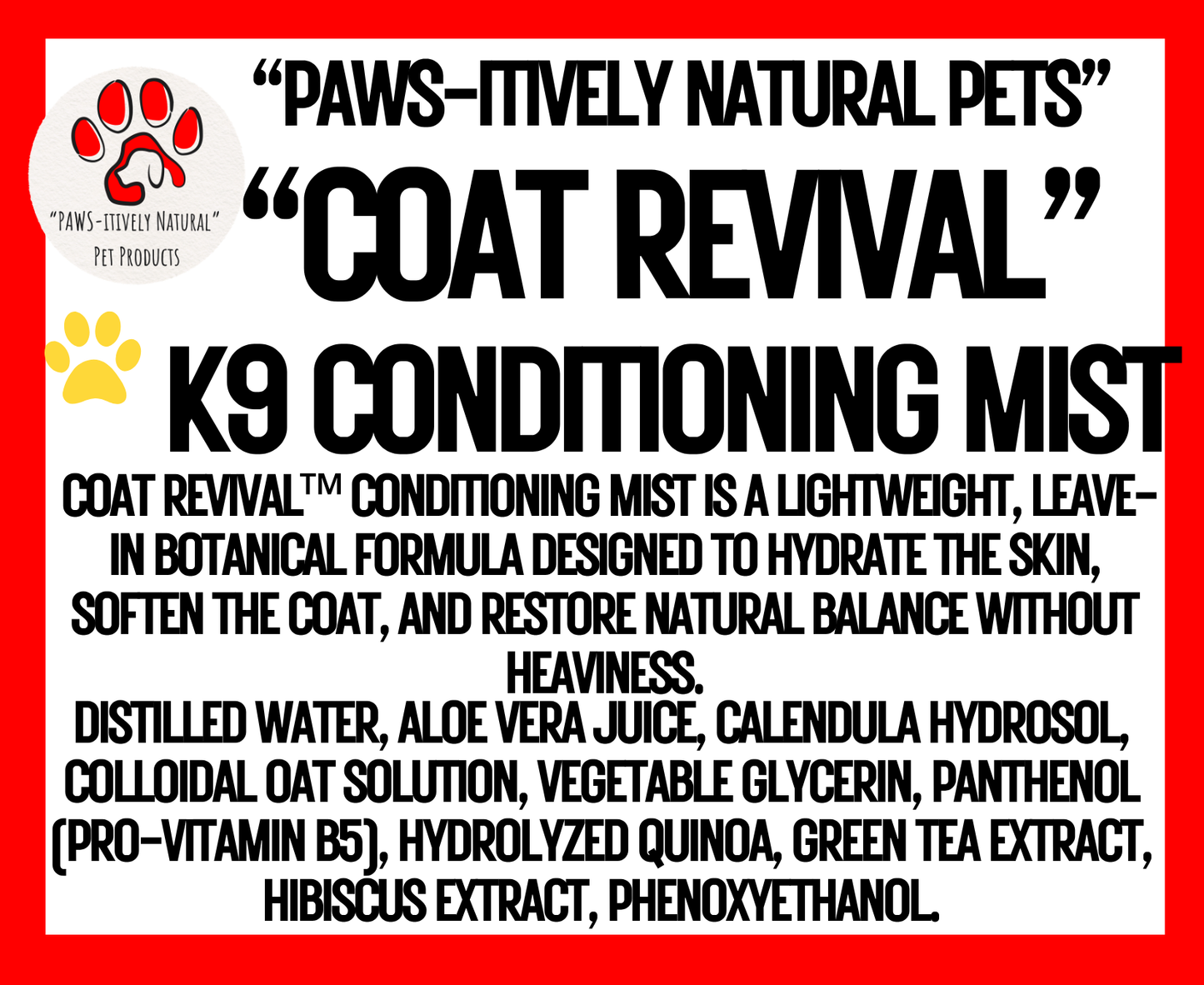 Coat Revival - Conditioning Mist for Dogs