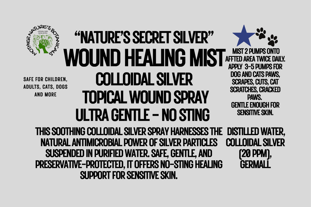 "Nature's Secret Silver" Colloidal Silver Wound Spray for People and Pets